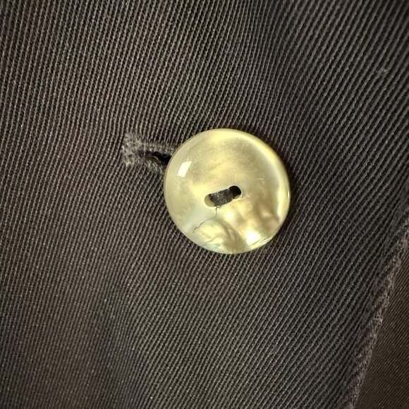 Utex Design Navy Blue Classic Single-Breasted Trench Coat, Size 8 - Picture 4 of 9